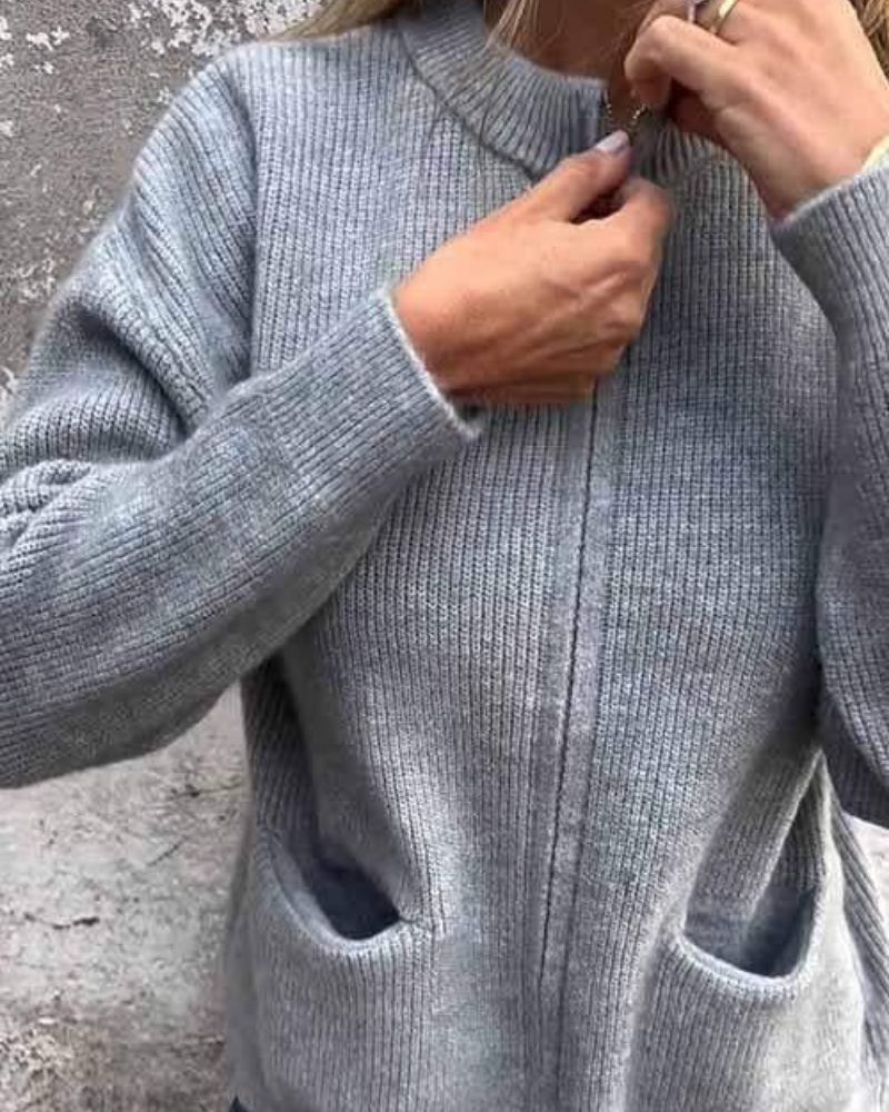 Jasmine - Knitted Zip Cardigan