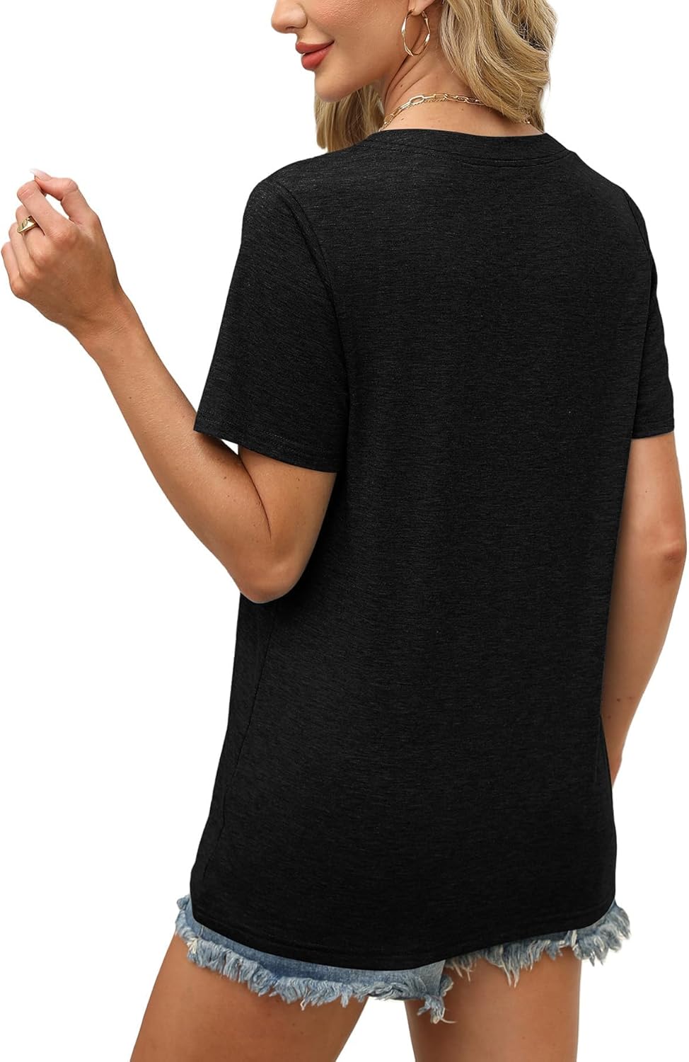 Amelia Lane | Short Sleeve V-Neck Blouse