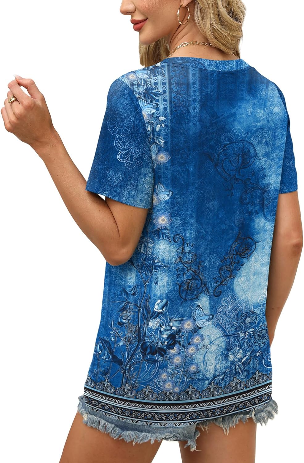 Amelia Lane | Short Sleeve V-Neck Blouse