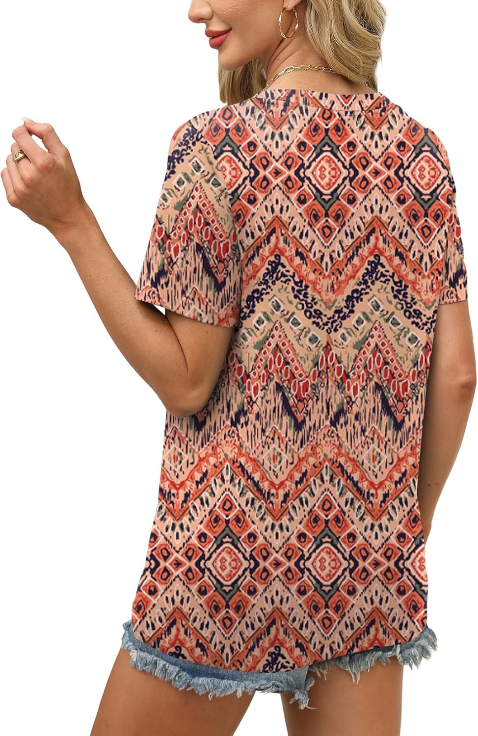 Amelia Lane | Short Sleeve V-Neck Blouse