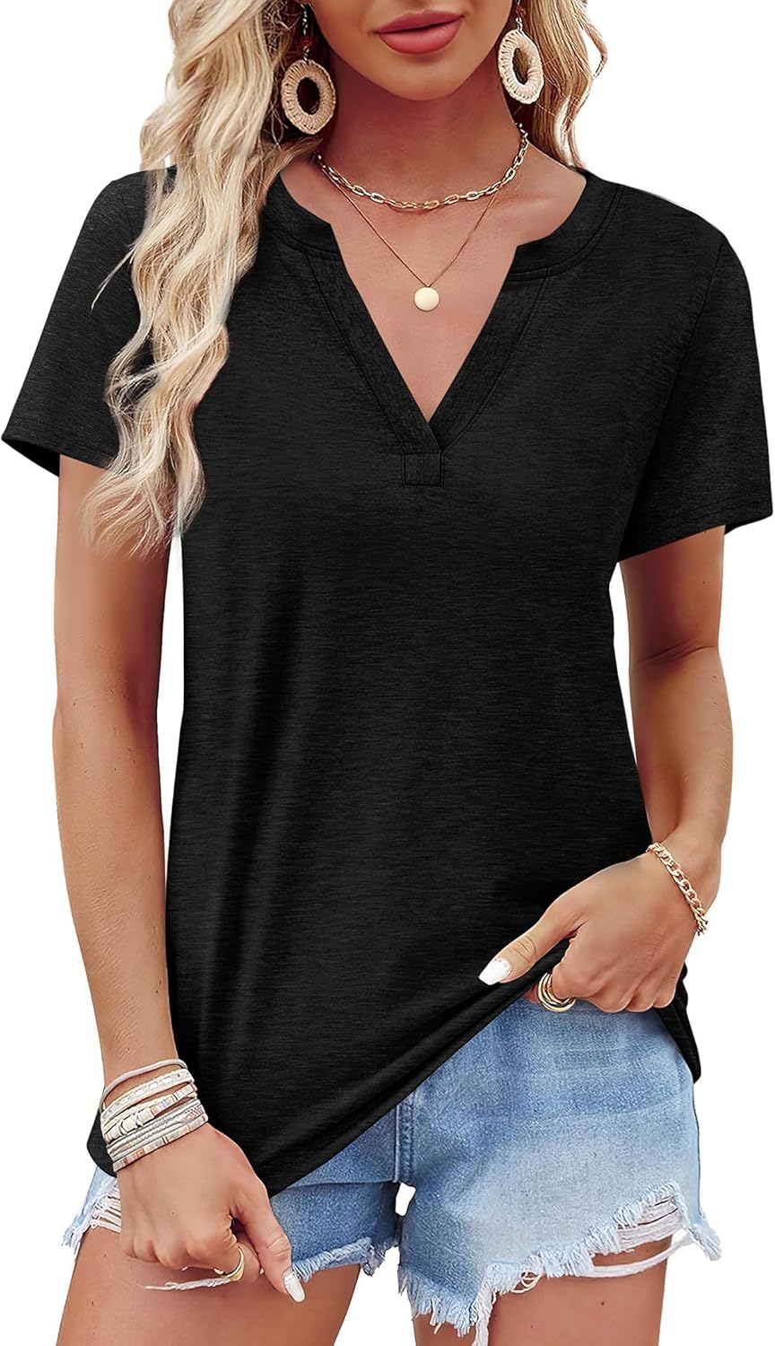 Amelia Lane | Short Sleeve V-Neck Blouse