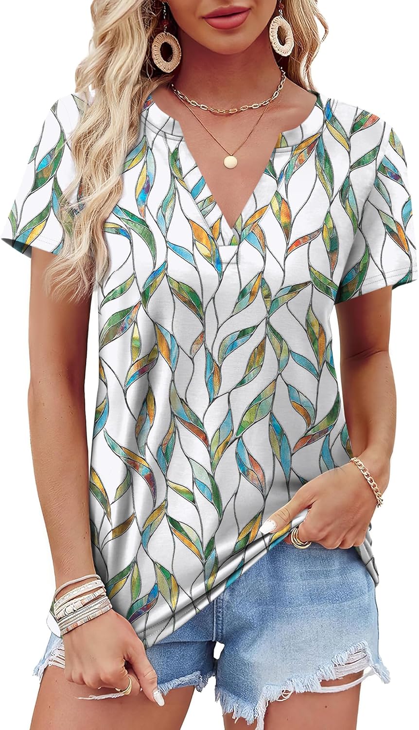 Amelia Lane | Short Sleeve V-Neck Blouse