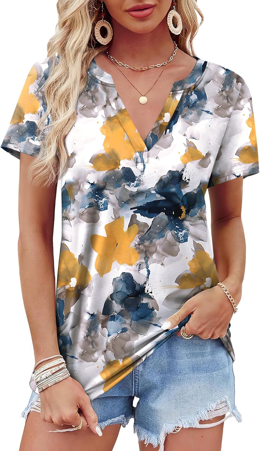 Amelia Lane | Short Sleeve V-Neck Blouse