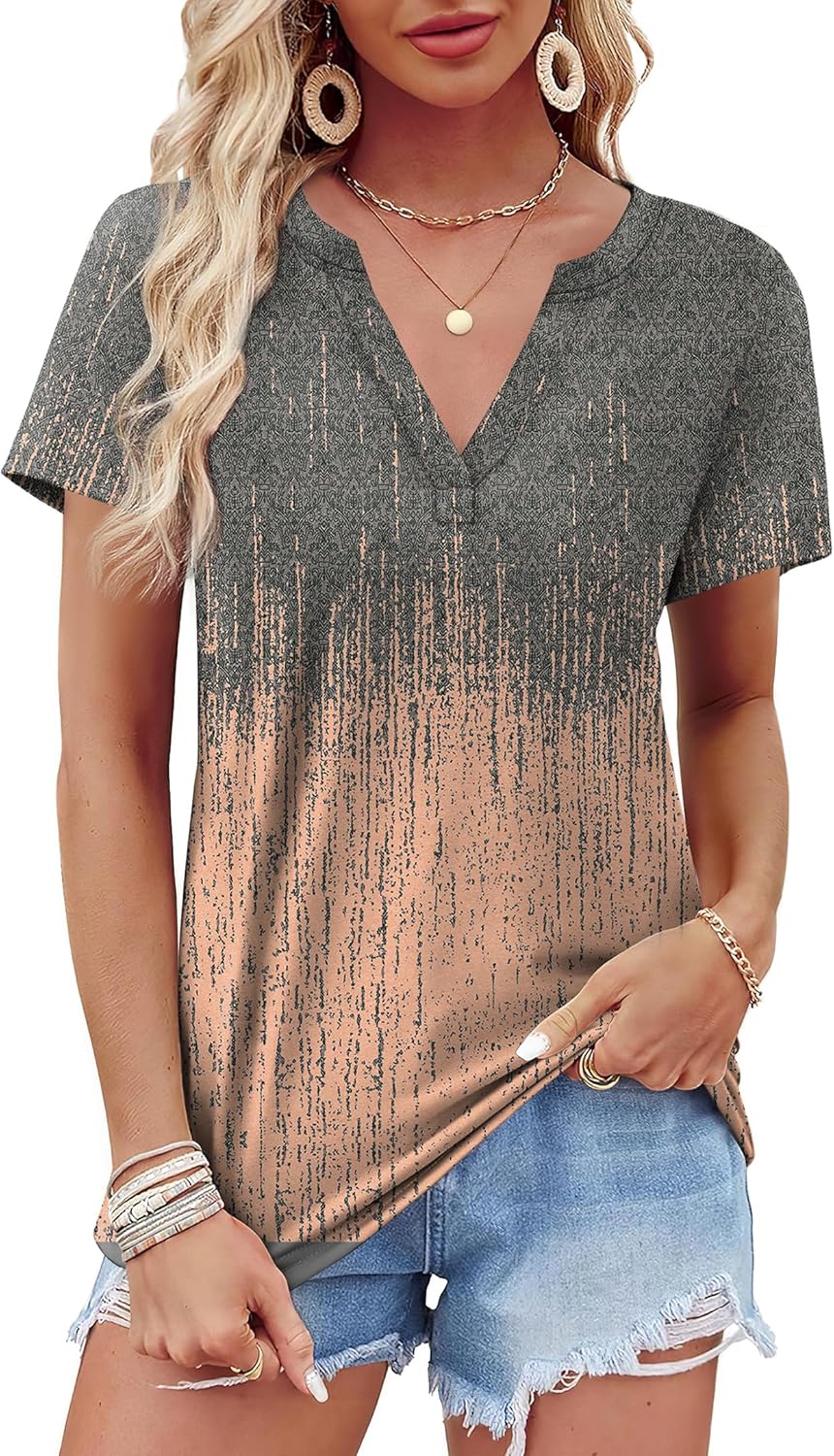Amelia Lane | Short Sleeve V-Neck Blouse
