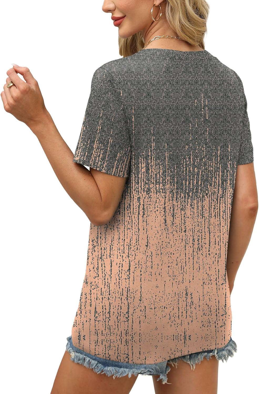 Amelia Lane | Short Sleeve V-Neck Blouse