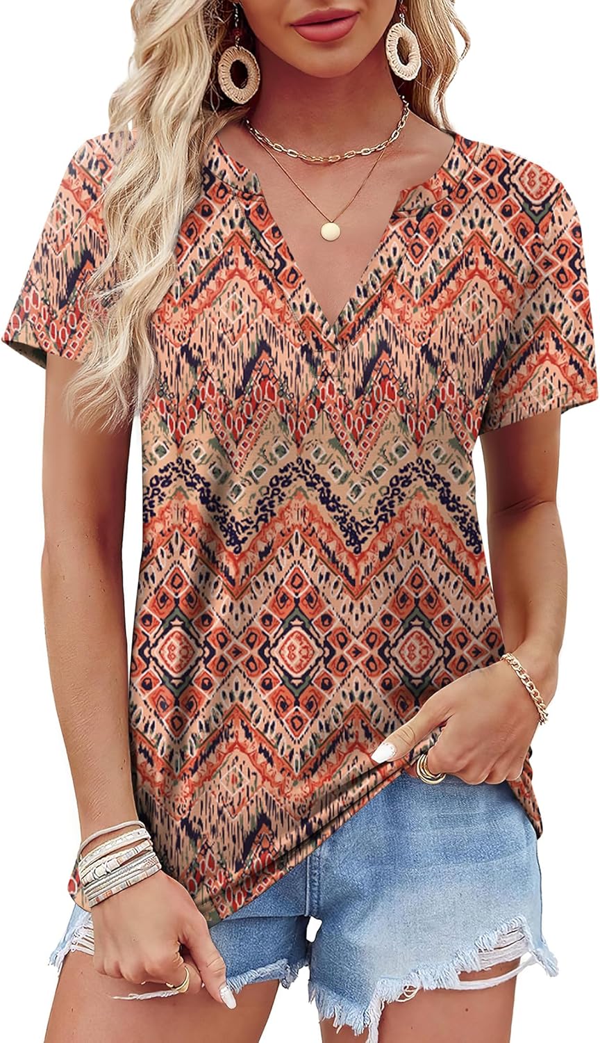 Amelia Lane | Short Sleeve V-Neck Blouse